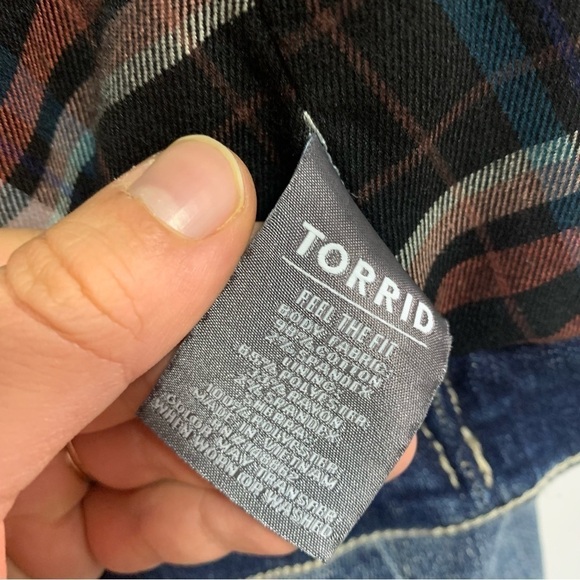 TORRID Denim Trucker Sherpa Jacket Size 00 - Picture 14 of 16